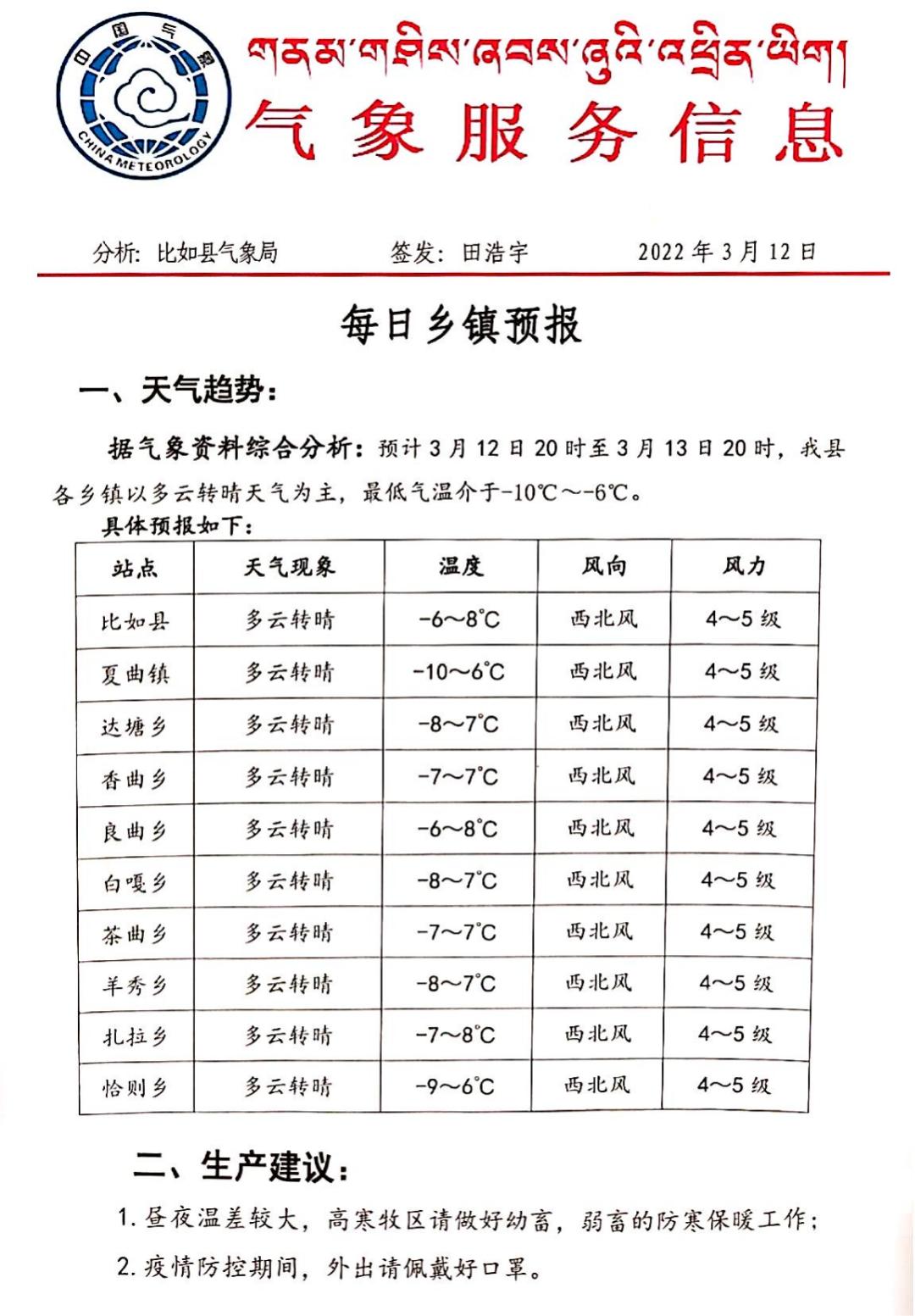 南木切乡最新天气预报信息汇总